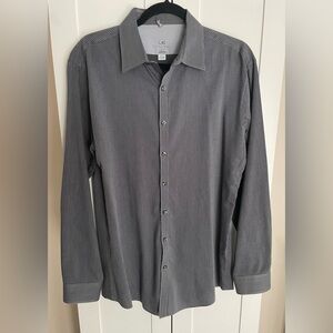 Men's Geoffrey Beene Gray Striped Shirt